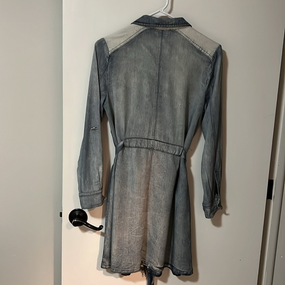 Womens Miss Me Denim Long Sleeve Dress Size Small - Picture 2 of 3